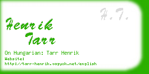 henrik tarr business card